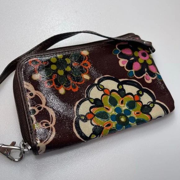 Fossil PVC Coated Leather Wristlet Wallet Small Phone Holder - Picture 3 of 7